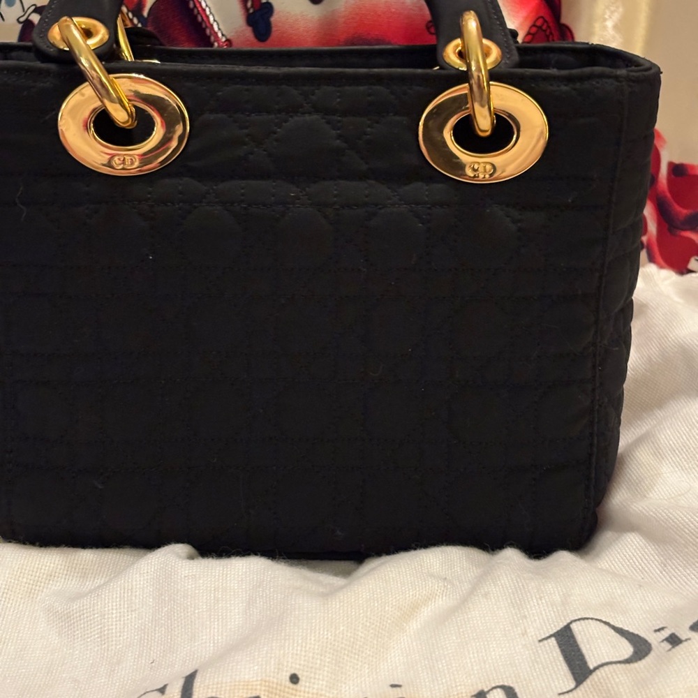 Beautiful vintage mini Lady Dior Cannage nylon two way bag with COA. - Picture 5 of 16